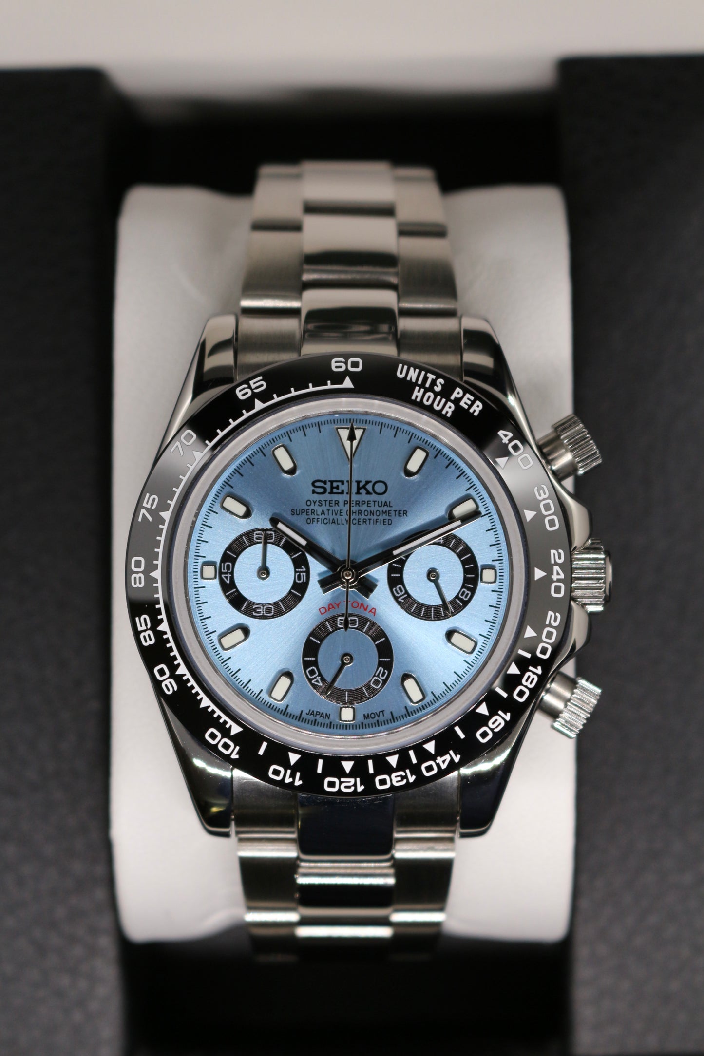 Seiko mod Daytona “light blue”