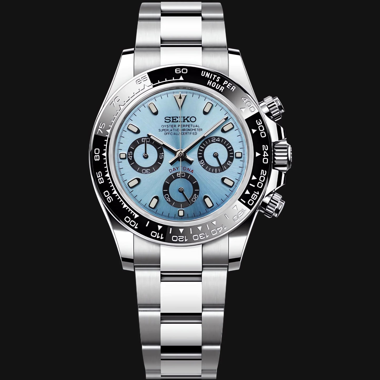 Seiko mod Daytona “light blue”